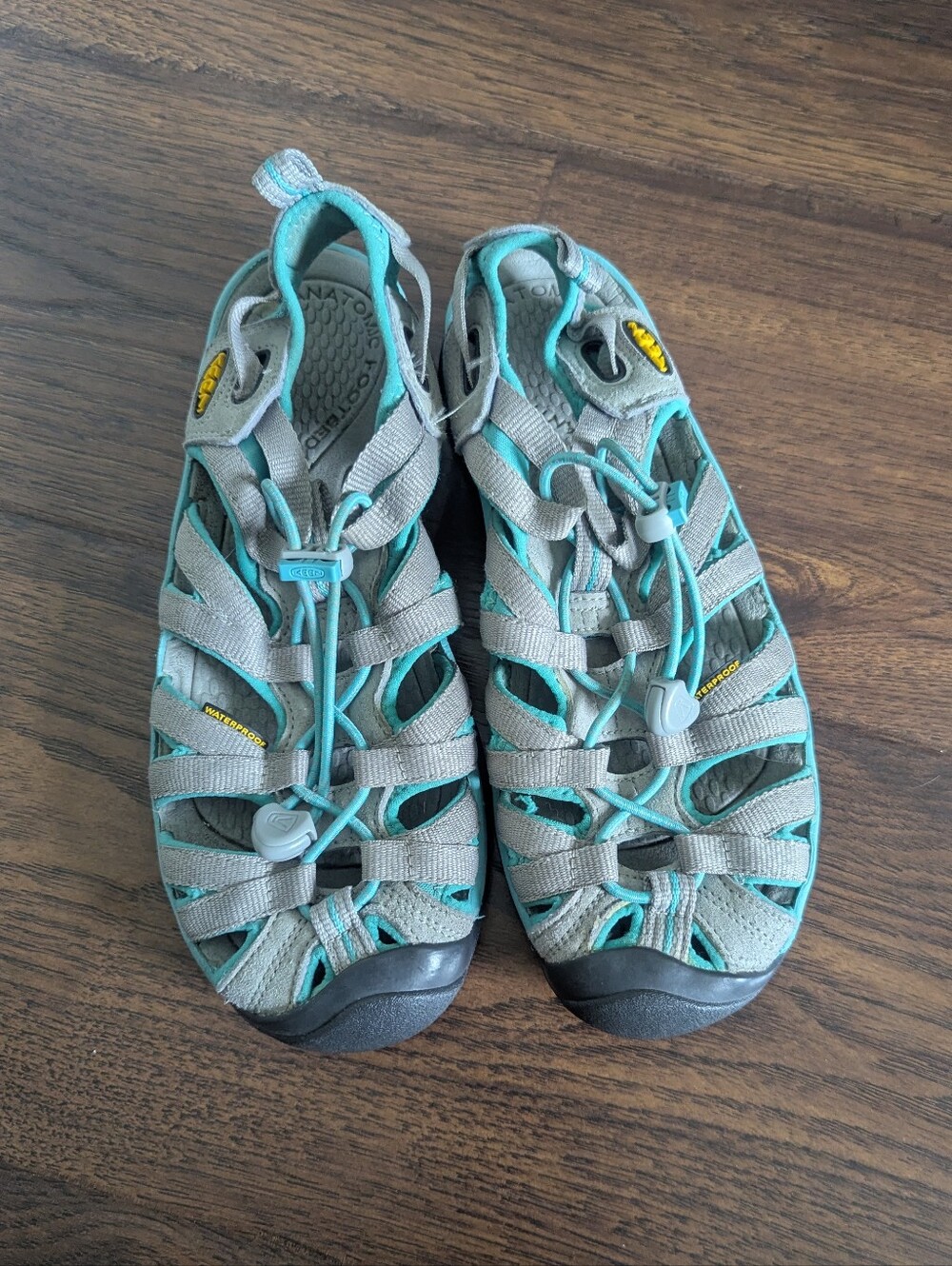 Keen Women's Whisper Sandals Size 6.5 Blue Gray Outdoor Camping Beach Summer